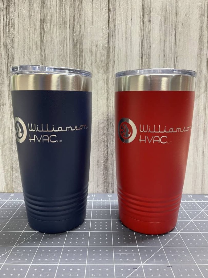 Williams HVAC branded tumblers