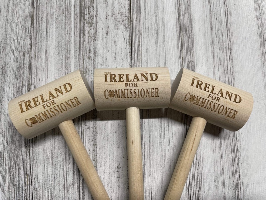 Engraved wooden gavels