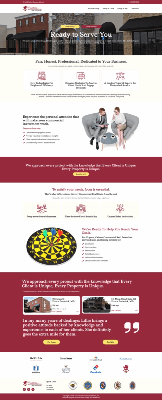 Calvert Commercial website