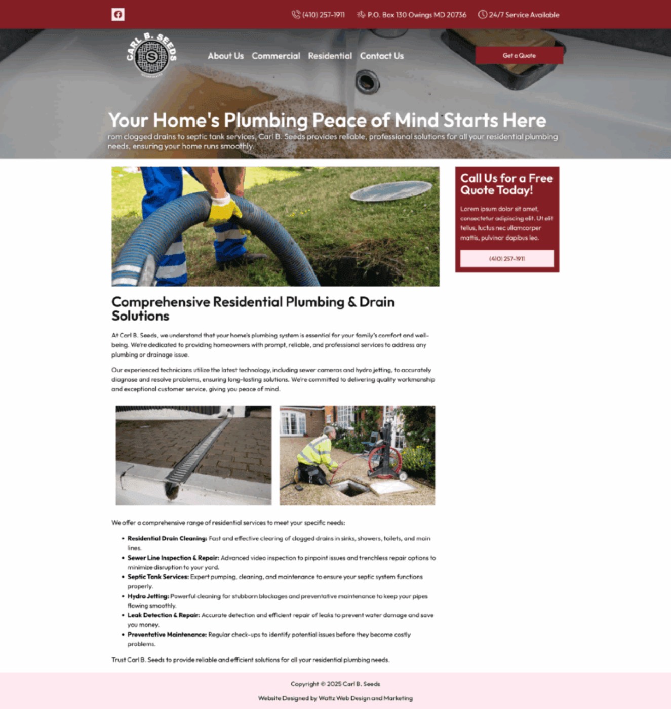 Sewer and Drain Co. website