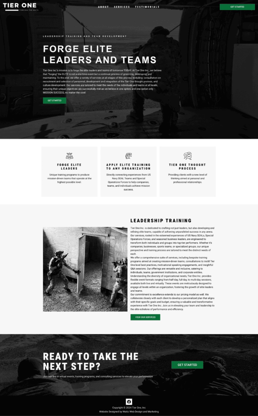 Tier One Inc. website